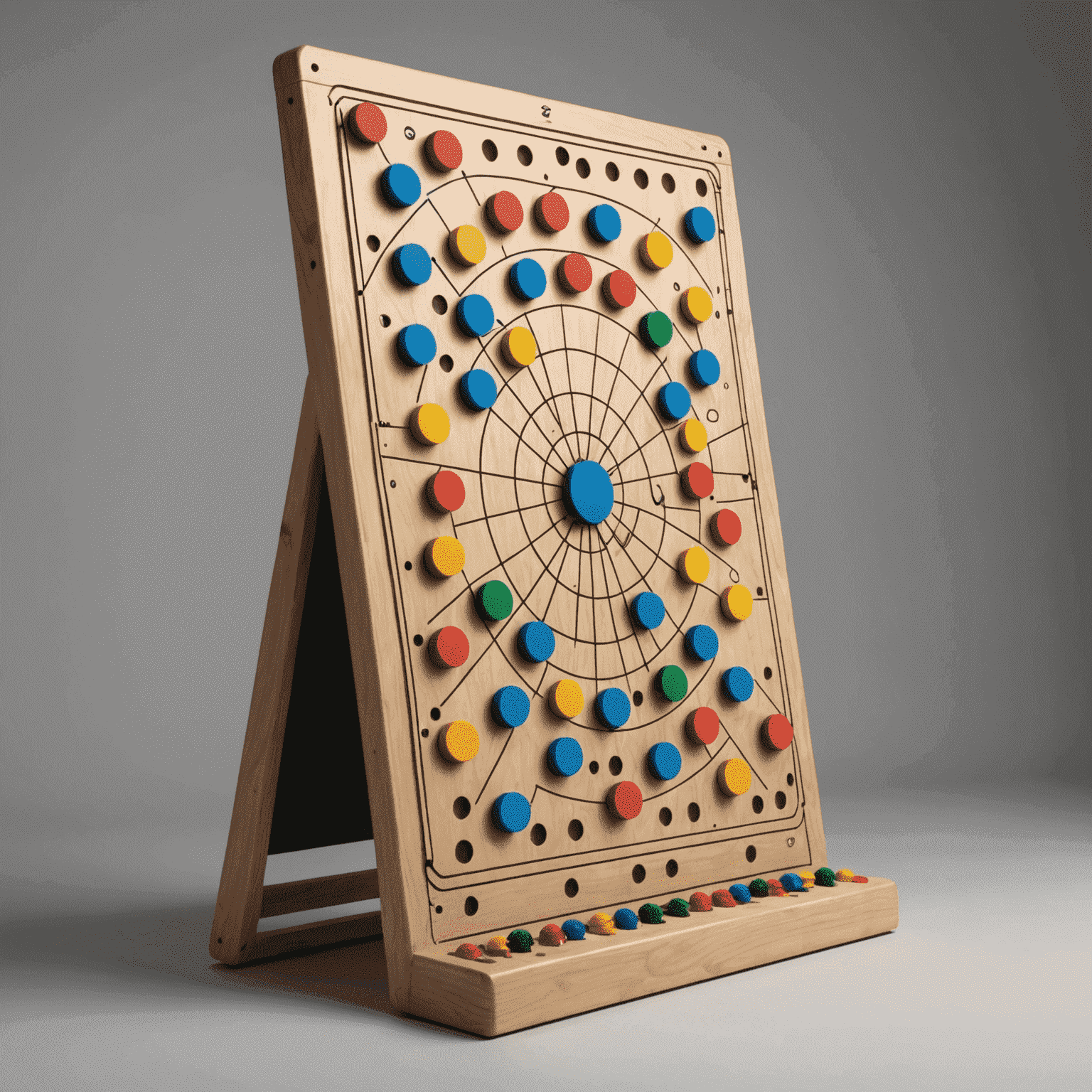 Tablero de Plinko con trayectorias complejas y estrategias visualizadas